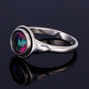 Bague en Topaze Mystique Arc-en-Ciel & Argent -  - L'Arbre des Chakras