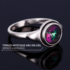 Bague en Topaze Mystique Arc-en-Ciel & Argent -  - L'Arbre des Chakras