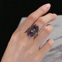 Bague "Esprit Intuitif" en Améthyste & Argent -  - L'Arbre des Chakras