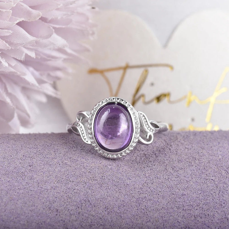 Bague &quot;Harmonie Purificatrice&quot; en Améthyste -  - L&#39;Arbre des Chakras