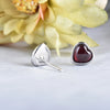 Boucles d'Oreilles "Coeur Passion" en Grenat & Argent -  - L'Arbre des Chakras