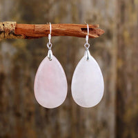 Boucles d'Oreilles en Quartz Rose -  - L'Arbre des Chakras