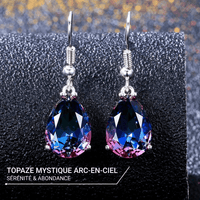 Boucles d'Oreilles en Topaze Mystique Arc-en-Ciel -  - L'Arbre des Chakras