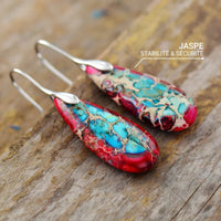 Boucles d'Oreilles Larmes en Jaspe -  - L'Arbre des Chakras