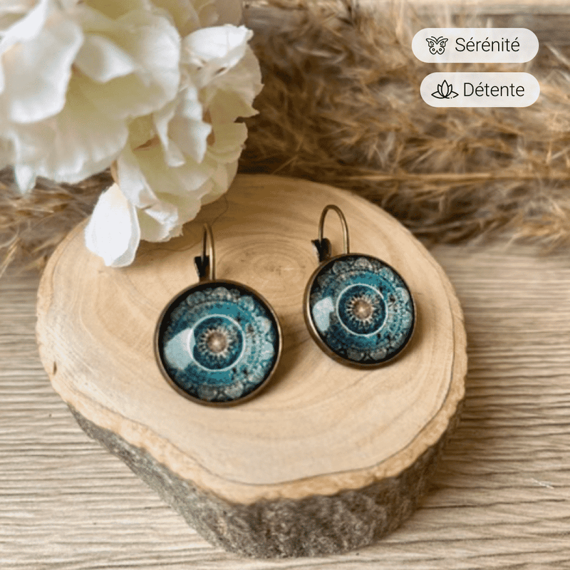 Boucles d&#39;Oreilles &quot;Mandala&quot; -  - L&#39;Arbre des Chakras