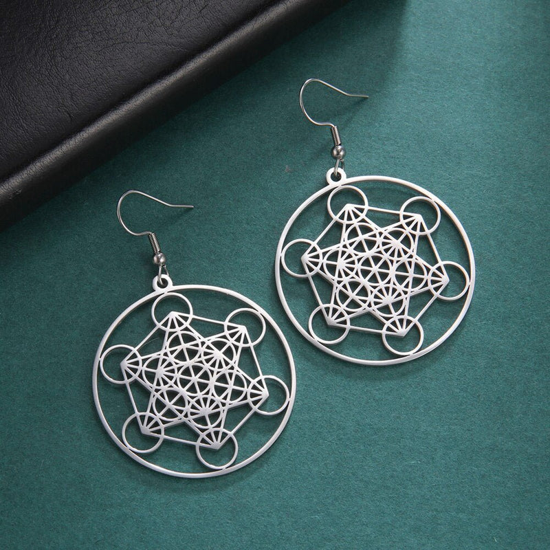 Boucles d'Oreilles Métatron - Argent - L'Arbre des Chakras