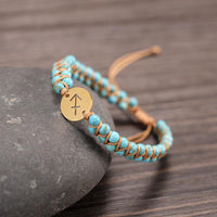 Bracelet Tressé "12 Constellations" en Pierres Naturelles - Sagittaire - Turquoise - L'Arbre des Chakras