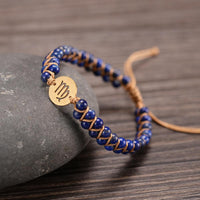 Bracelet Tressé "12 Constellations" en Pierres Naturelles - Vierge -  Lapis Lazuli - L'Arbre des Chakras