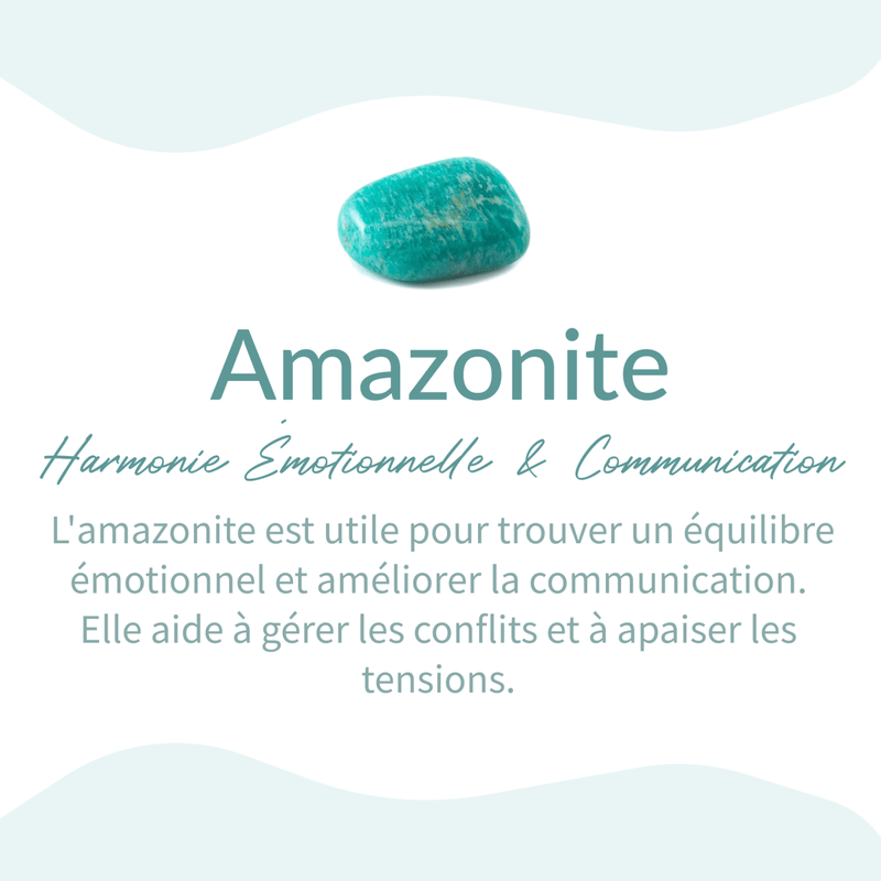 Bracelet Tressé &quot;Cœur&quot; en Amazonite -  - L&#39;Arbre des Chakras