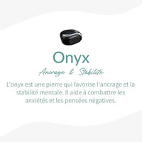 Bracelet Wrap "Ancrage & Sécurité" en Onyx -  - L'Arbre des Chakras