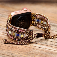 Bracelet Wrap Apple Watch en Rhodonite -  - L'Arbre des Chakras