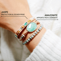 Bracelet Wrap "Douceur & Apaisement" en Amazonite -  - L'Arbre des Chakras