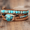 Bracelet Wrap "Énergie Apaisante" en Turquoise -  - L'Arbre des Chakras