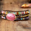 Bracelet Wrap "Guérison du Coeur" en Rhodochrosite -  - L'Arbre des Chakras