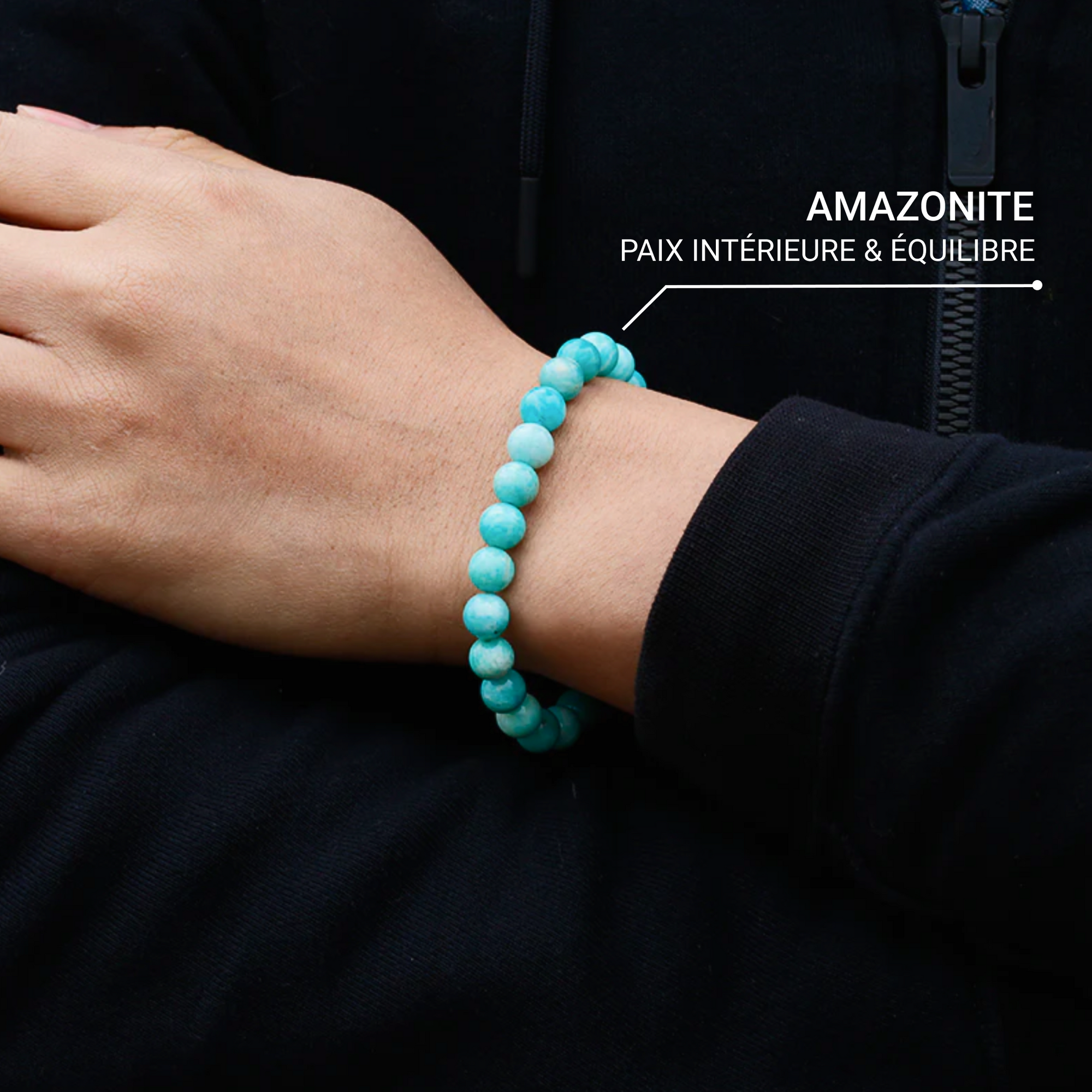 Bracelet "Océan Paisible" en Amazonite Haute Qualité