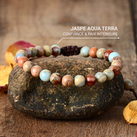 Bracelet "Équilibre" en Jaspe Aqua Terra -  - L'Arbre des Chakras