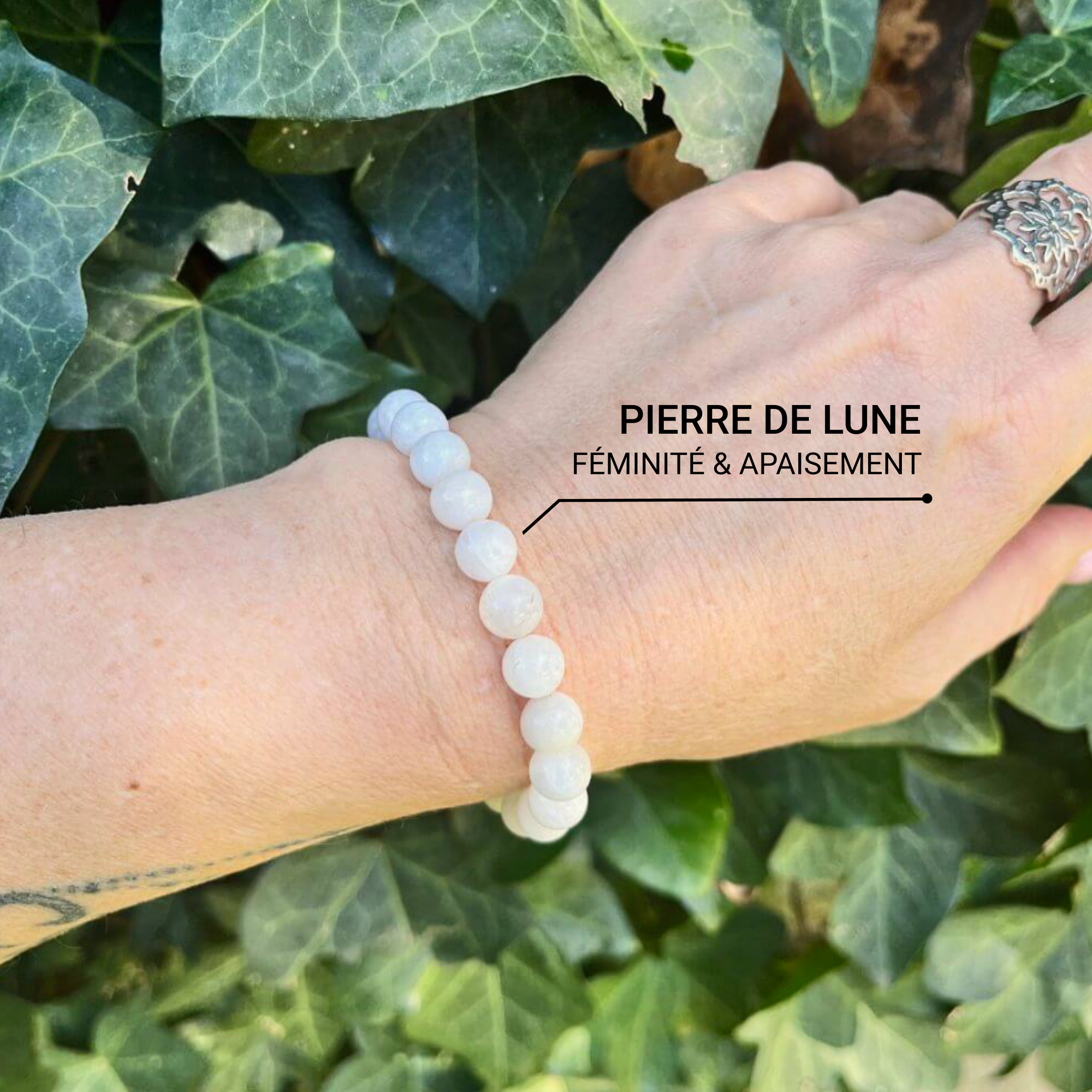 Bracelet "Sensibilité Féminine" en Pierre de Lune