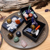 Coffret Reiki - Lot de 7 Pierres Naturelles & 7 Doubles Pointes -  - L'Arbre des Chakras
