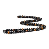 Collier "3 Protections" en Hématite, Obsidienne & Oeil de Tigre -  - L'Arbre des Chakras