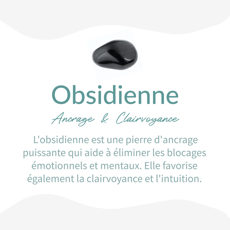 Collier "Bouclier de Sagesse" en Obsidienne Noire & Oeil de Tigre -  - L'Arbre des Chakras