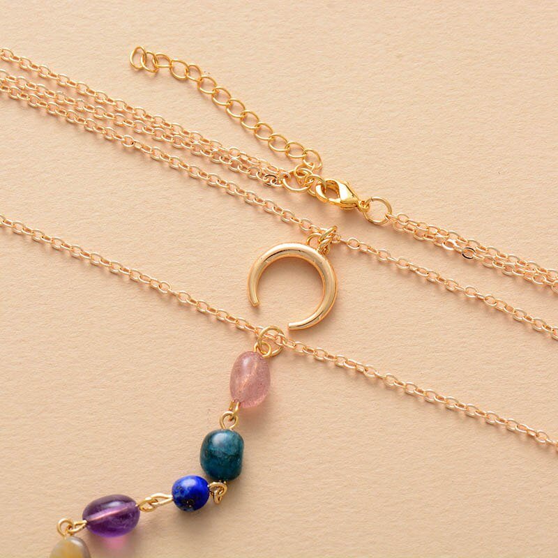 Collier Double "Cascade des 7 Chakras" -  - L'Arbre des Chakras