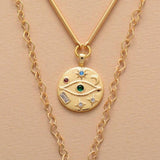 Collier Double "Coeur Protecteur" en Oeil de Tigre -  - L'Arbre des Chakras