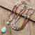 Collier Mala Ethnique en Turquoise, Amazonite, Quartz Rose & Rhodonite -  - L'Arbre des Chakras