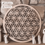 Fleur de Vie Harmonisante en Bois Naturel - - L'Arbre des Chakras
