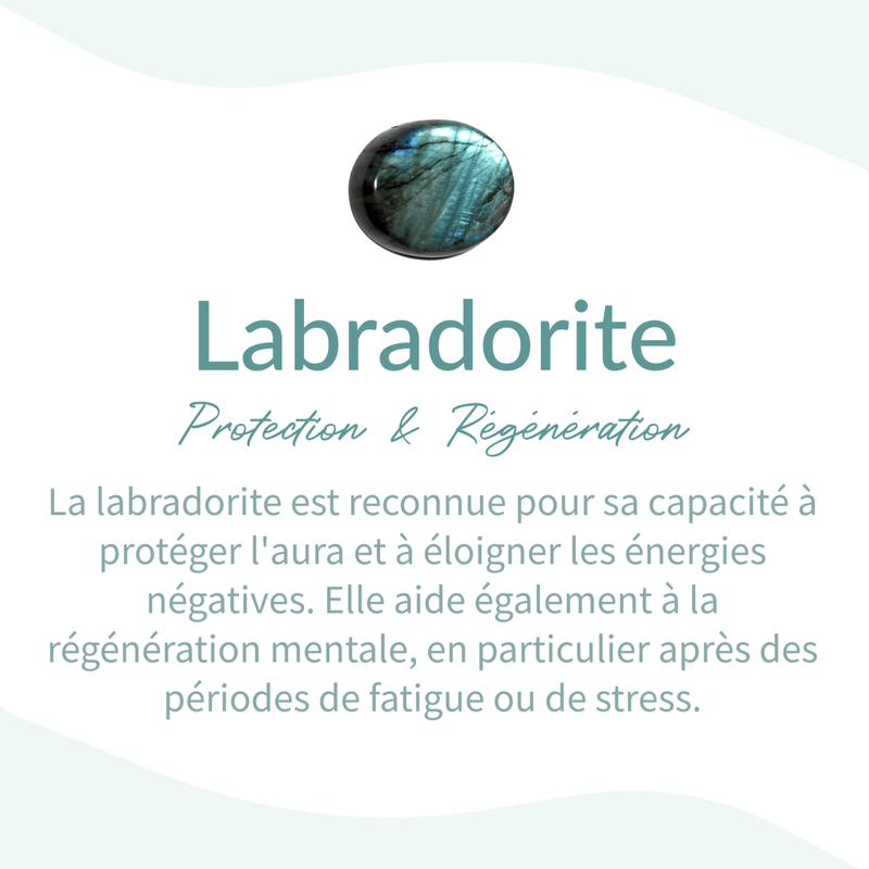 Galet en Labradorite de Madagascar - Protection -  - L&#39;Arbre des Chakras