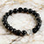 Bracelet "Ancrage Protecteur" en Obsidienne Noire - 17cm - L'Arbre des Chakras