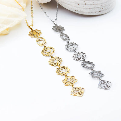 Collier 7 Chakras - Symboles Sacrés - - L'Arbre des Chakras
