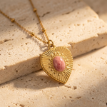 Pendentif "Grâce Intérieure" en Rhodochrosite - - L'Arbre des Chakras