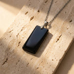 Pendentif "Élégance & Puissance" en Pierre Naturelle - Obsidienne Noire - L'Arbre des Chakras