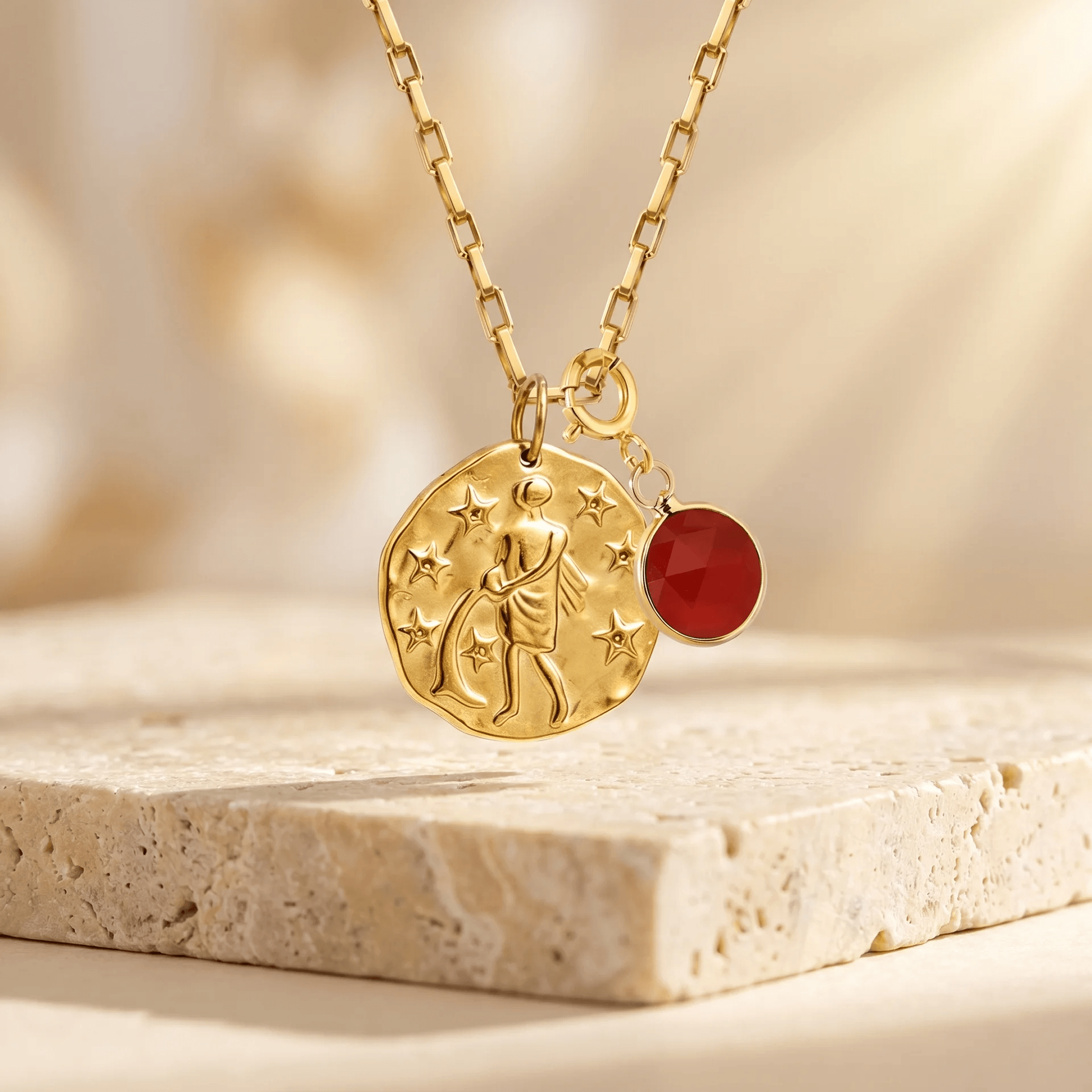 Pendentif "Signe & Énergie" avec Pierre Associée - Verseau - L'Arbre des Chakras