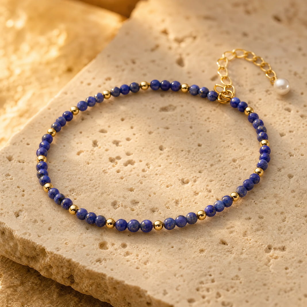 Bracelet "Mois Sacré" – Pierre de Naissance - Septembre - Lapis Lazuli - L'Arbre des Chakras
