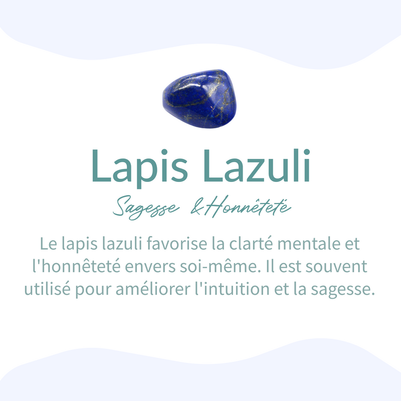 Bracelet Mala &quot;Acceptation&quot; en Chrysocolle, Lapis Lazuli &amp; Amazonite -  - L&#39;Arbre des Chakras