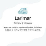 Bague Ajustable "Lagon Intérieur" en Pierre de Larimar - - L'Arbre des Chakras