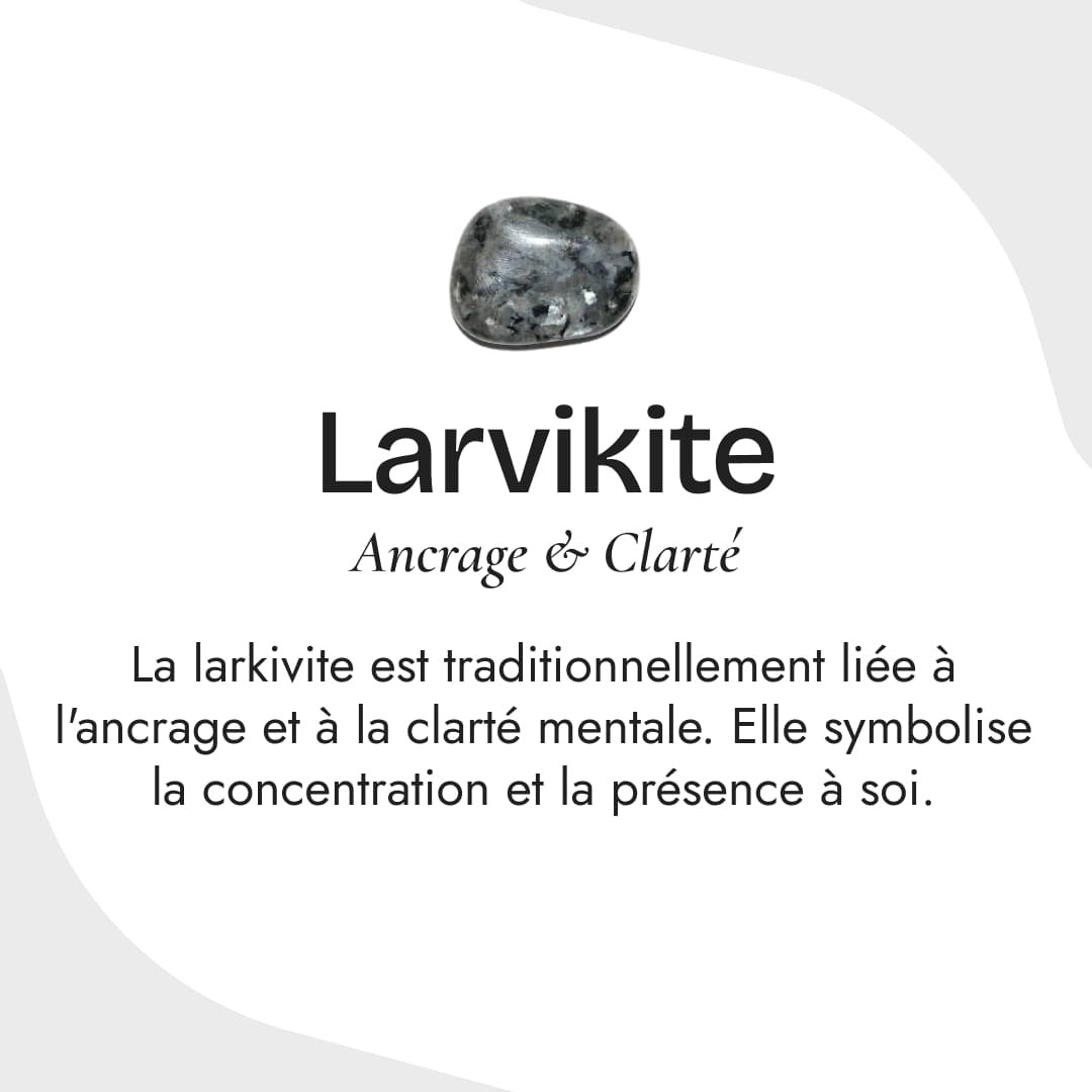 Bracelet "Force Intérieure" en Larvikite - - L'Arbre des Chakras