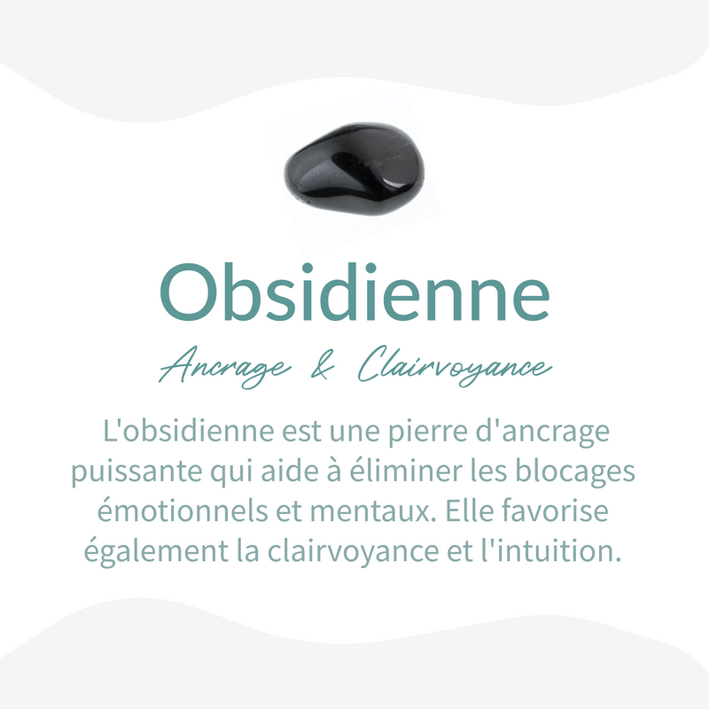 Pendentif "Protection" en Obsidienne Noire -  - L'Arbre des Chakras