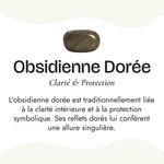 Pendentif Goutte “Force Intérieure” en Obsidienne Dorée - - L'Arbre des Chakras