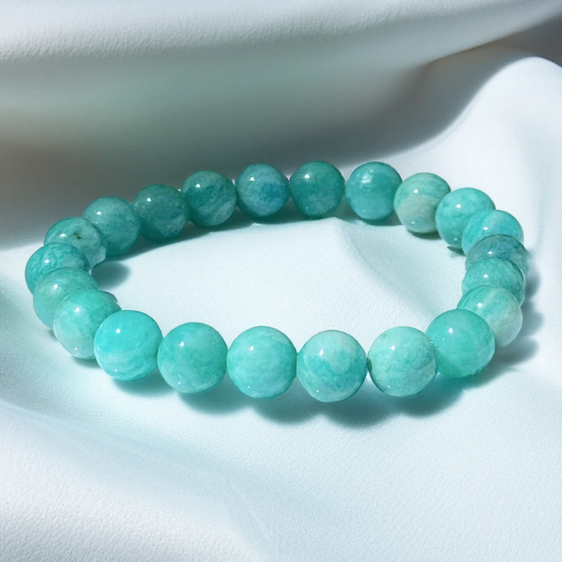 Bracelet "Océan Paisible" en Amazonite Haute Qualité - 8mm / 17cm - L'Arbre des Chakras