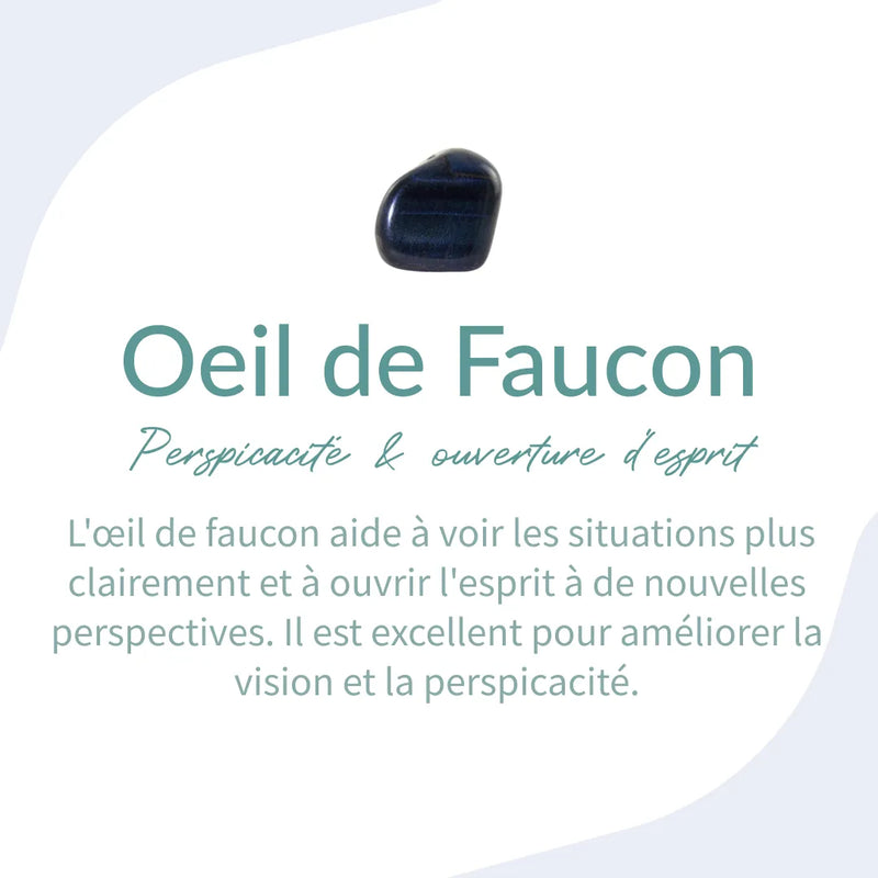 Bracelet &quot;Ange Gardien&quot; en Oeil de Faucon -  - L&#39;Arbre des Chakras