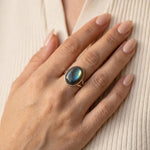 Bague Réglable “Reflets Boréaux” en Labradorite - - L'Arbre des Chakras