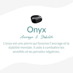 Bague "Carré Absolu – Force" en Onyx Noir - - L'Arbre des Chakras