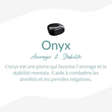 Bague "Carré Absolu – Force" en Onyx Noir - - L'Arbre des Chakras