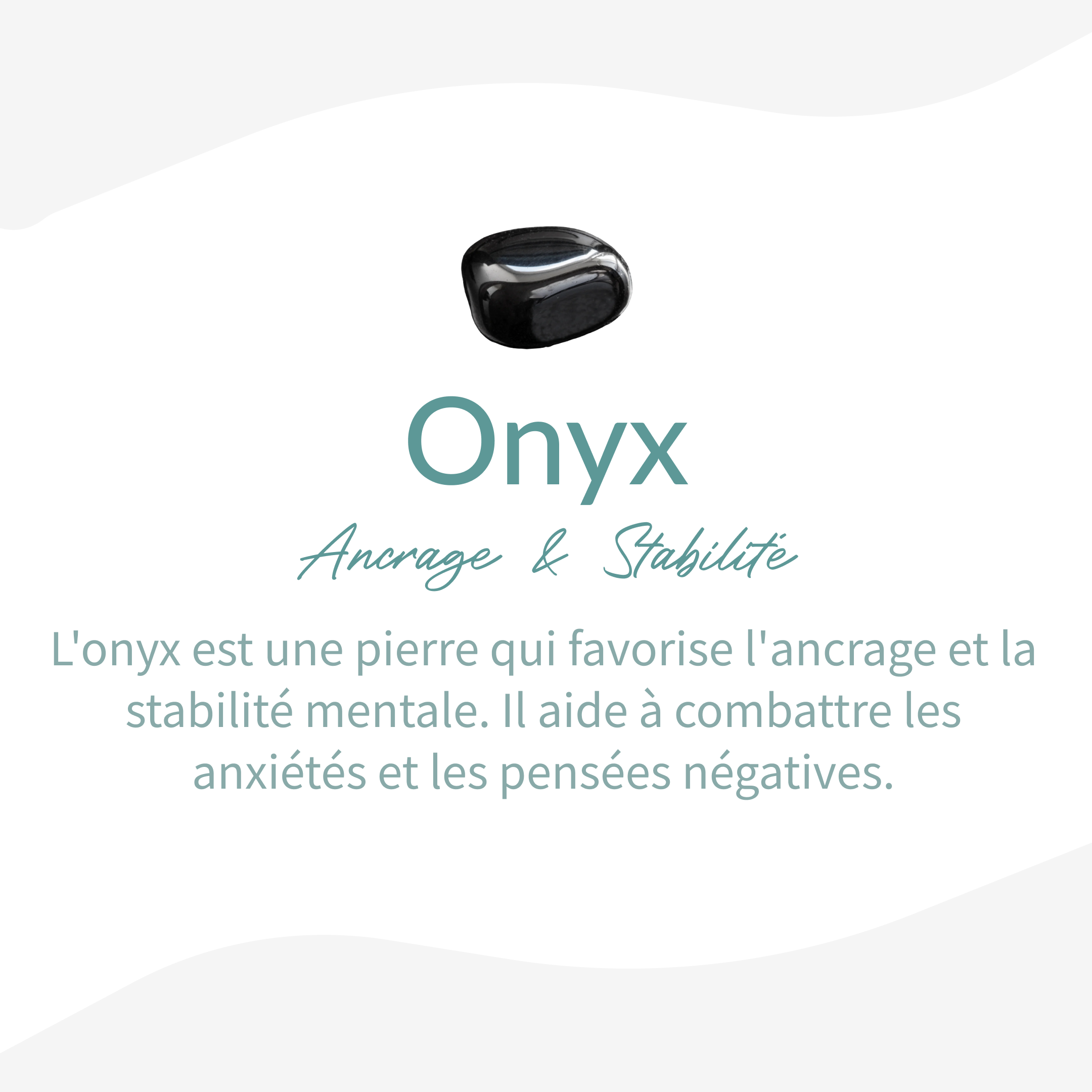 Bague "Carré Absolu – Force" en Onyx Noir - - L'Arbre des Chakras