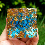 Orgonite "Abondance & Protection" en Améthyste & Quartz Bleu -  - L'Arbre des Chakras