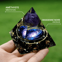 Orgonite "Galaxie" en Améthyste & Obsidienne Noire -  - L'Arbre des Chakras