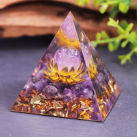 Orgonite "Lotus Divin" en Améthyste -  - L'Arbre des Chakras