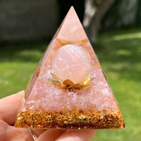 Orgonite "Ouverture du Coeur" en Quartz Rose -  - L'Arbre des Chakras